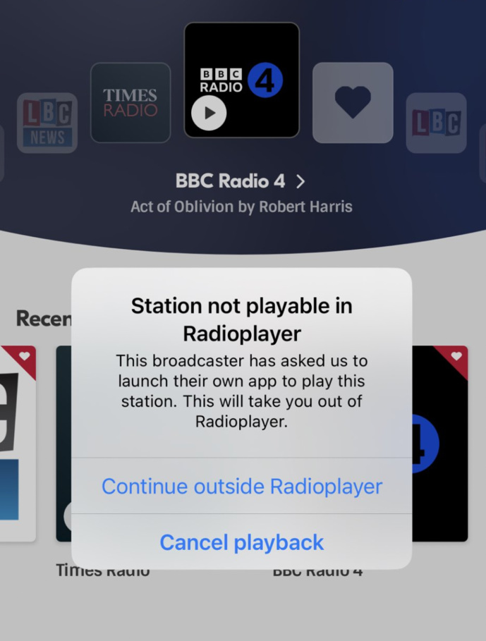 La BBC retire ses stations de Radioplayer