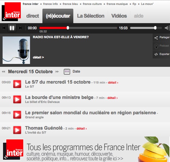 Nova : Bruno Delport s'explique sur France Inter Nova : Bruno Delport s'explique sur France Inter