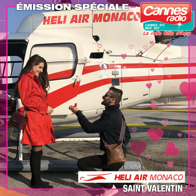 Cannes Radio : une Saint-Valentin en hélicoptère