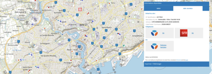 Pour voir avec précision, dans un territoire donné, la situation du déploiement des réseaux mobiles, le site Cartoradio.fr permet de zoomer sur une zone de votre choix et de voir quels sont les sites autorisés par l’ANFR, et pour quel opérateur Pour voir avec précision, dans un territoire donné, la situation du déploiement des réseaux mobiles, le site Cartoradio.fr permet de zoomer sur une zone de votre choix et de voir quels sont les sites autorisés par l’ANFR, et pour quel opérateur
