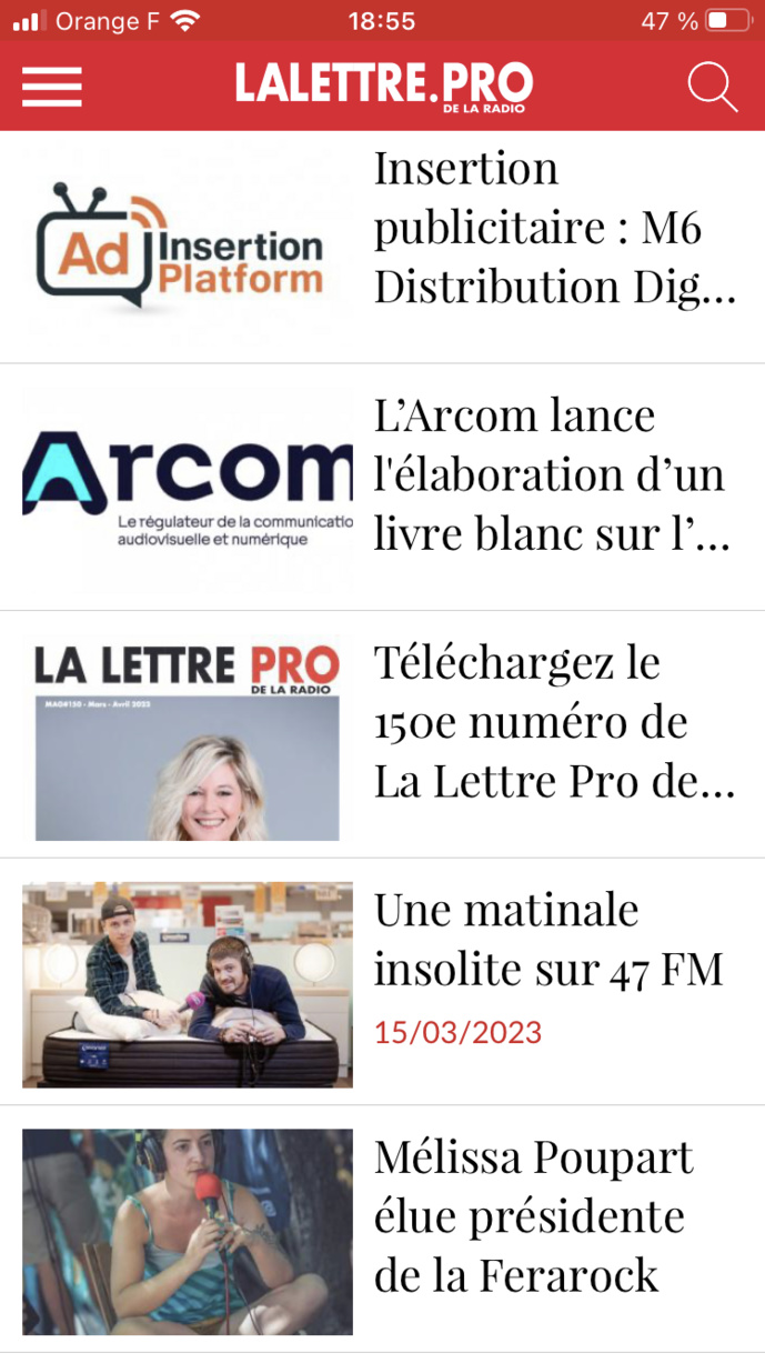 Téléchargez l'application de La Lettre Pro de la Radio Téléchargez l'application de La Lettre Pro de la Radio