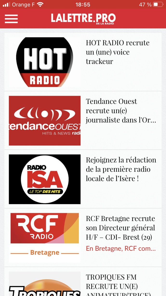 Téléchargez l'application de La Lettre Pro de la Radio Téléchargez l'application de La Lettre Pro de la Radio