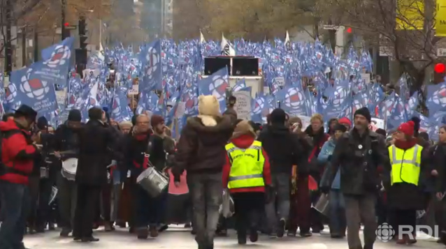 Manifestations monstres pour soutenir Radio-Canada Manifestations monstres pour soutenir Radio-Canada