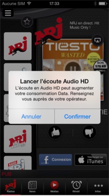 NRJ sur les mobiles en son ultra haute définition NRJ sur les mobiles en son ultra haute définition
