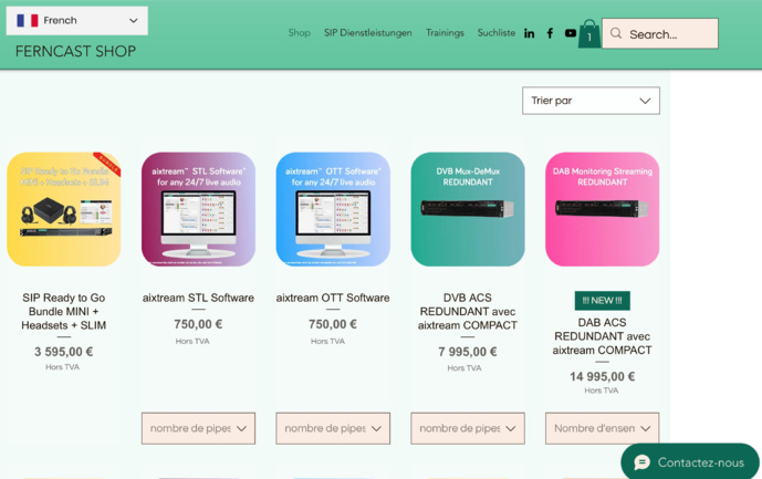 Ferncast annonce le lancement de sa boutique en ligne Ferncast annonce le lancement de sa boutique en ligne