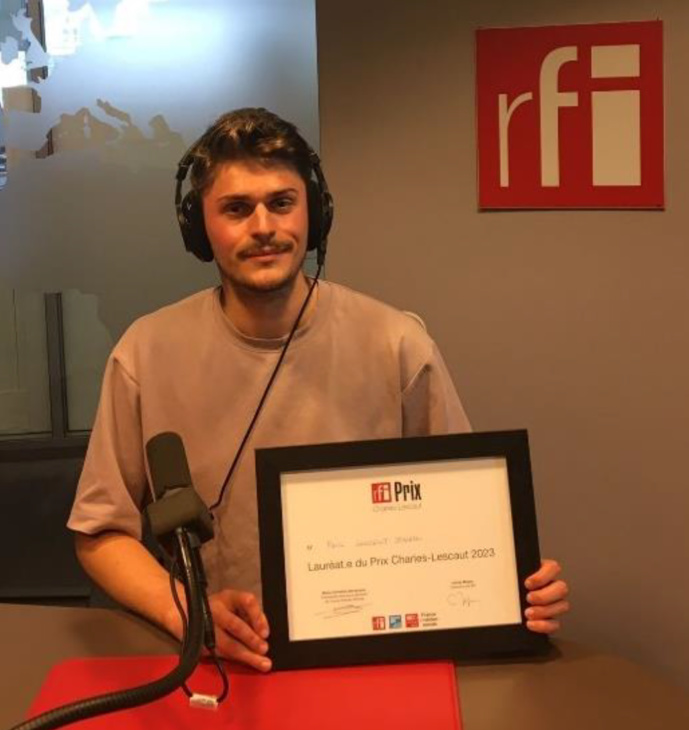 Paul Lonceint-Spinelli est le lauréat du Prix RFI Charles Lescaut 2023