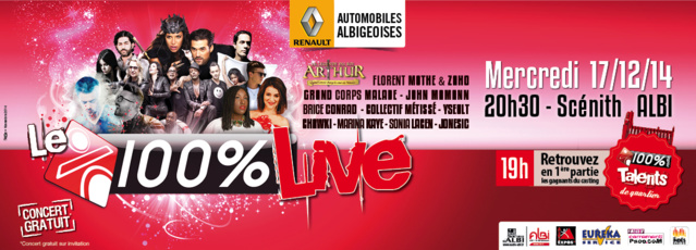 Le Scénith d'Albi accueillera le 100% Live Le Scénith d'Albi accueillera le 100% Live