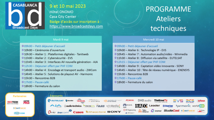 800 professionnels attendus aux Casablanca Broadcast Days 800 professionnels attendus aux Casablanca Broadcast Days