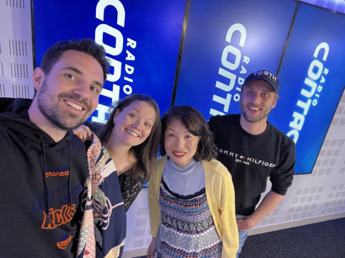 Mayumi a fait le voyage du Japon pour rencontrer les équipes de Toulouse FM et de Radio Contact