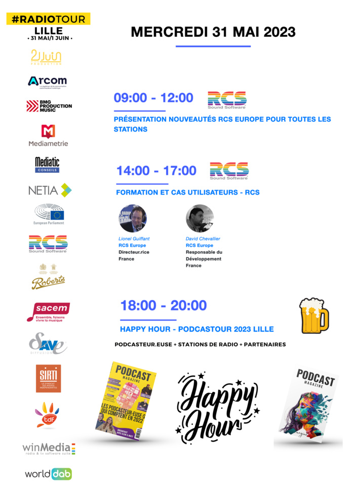 RadioTour à Lille : voici tous les intervenants RadioTour à Lille : voici tous les intervenants