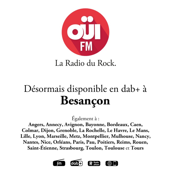 Les radios Ado et Oui FM arrivent en DAB+ à Besançon Les radios Ado et Oui FM arrivent en DAB+ à Besançon