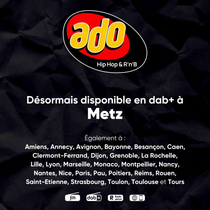 Les radios ADO et Oui FM arrivent à Metz en DAB+