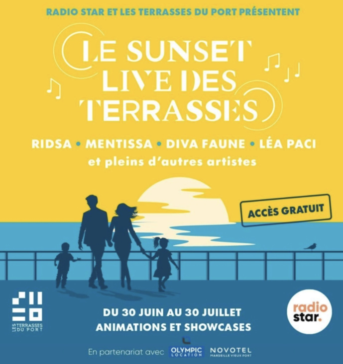 Radio Star et Les Terrasses du Port présentent le Sunset Live Radio Star et Les Terrasses du Port présentent le Sunset Live
