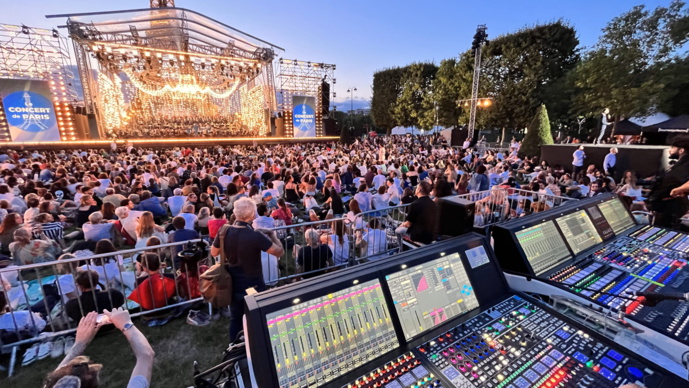 5 consoles Lawo mc² pour mixer le Concert de Paris 5 consoles Lawo mc² pour mixer le Concert de Paris