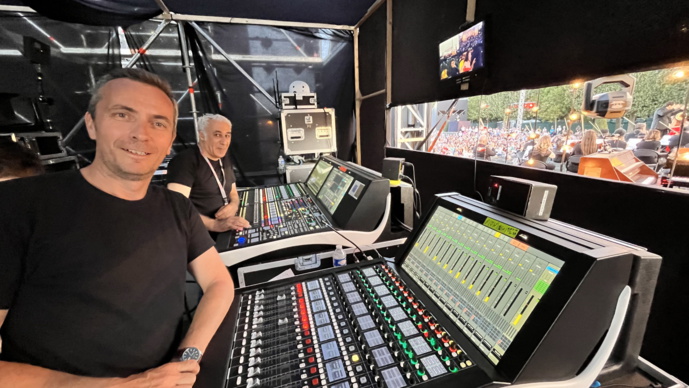 5 consoles Lawo mc² pour mixer le Concert de Paris 5 consoles Lawo mc² pour mixer le Concert de Paris