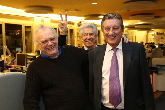 Laurent Cabrol, Philippe Gildas et Gabriel Milesi © Wladimir Simic Capa Pictures - Europe 1