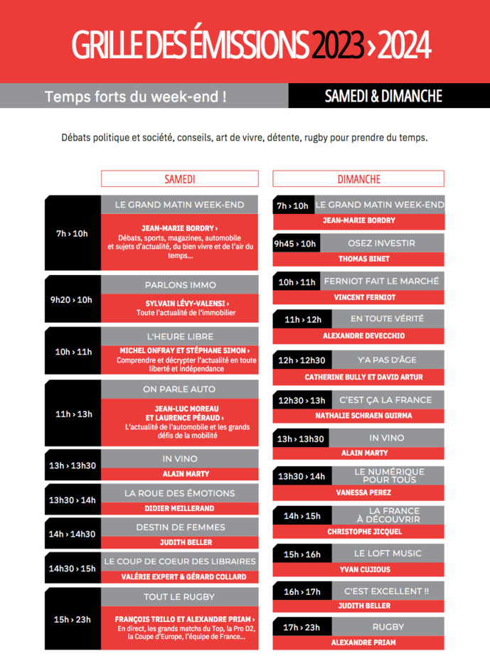 Sud Radio : "une nouvelle rentrée audacieuse" Sud Radio : "une nouvelle rentrée audacieuse"