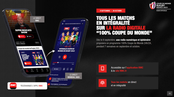 RMC, la seule radio officielle en France de la Coupe du monde de rugby