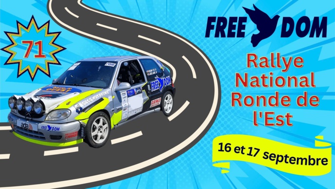 La voiture Free Dom participe au rallye "Ronde de l'Est"