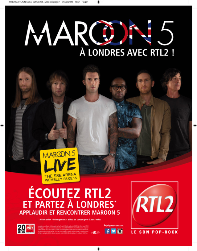 Maroon 5 invite les auditeurs à écouter RTL2 Maroon 5 invite les auditeurs à écouter RTL2