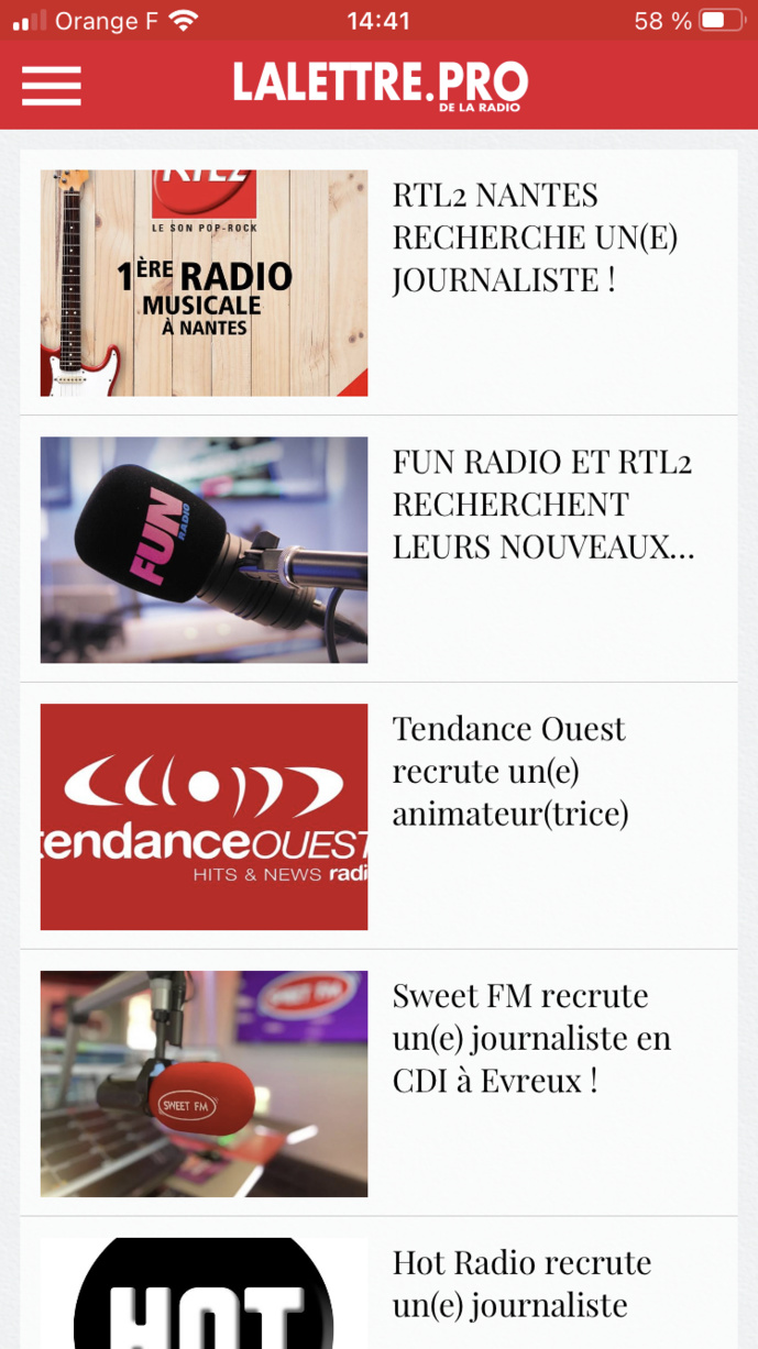 Téléchargez l'application de La Lettre Pro de la Radio Téléchargez l'application de La Lettre Pro de la Radio
