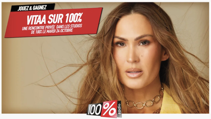 La radio 100% reçoit la chanteuse Vitaa La radio 100% reçoit la chanteuse Vitaa