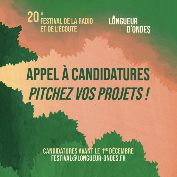 Pitchez votre projet audio au festival Longueur d'Ondes Pitchez votre projet audio au festival Longueur d'Ondes