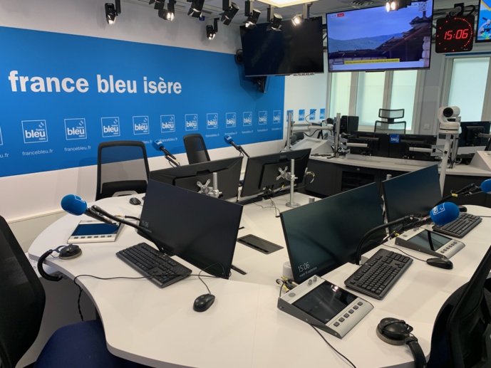 Les studios flambant neufs de France Bleu Isère suite à l'incendie qui a ravagé la station en 2019. © France Bleu Isère.