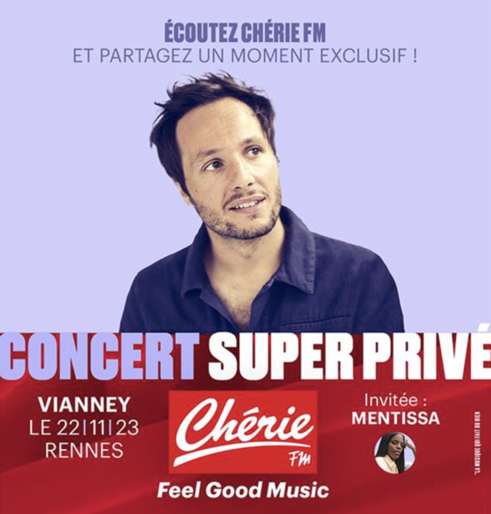 Chérie FM : un "Super Concert Privé" avec Vianney
