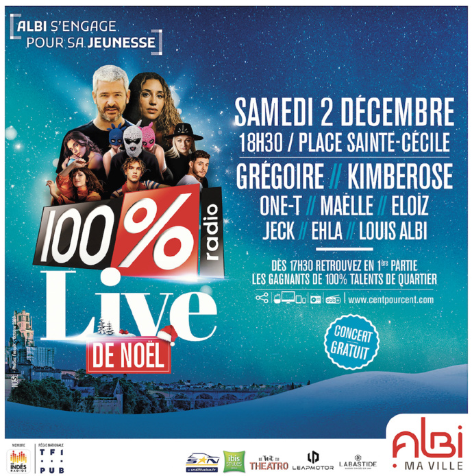100% Radio organise son "100% LIve de Noël" 100% Radio organise son "100% LIve de Noël"