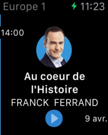 Europe 1 sera diffusée sur l'Apple Watch Europe 1 sera diffusée sur l'Apple Watch