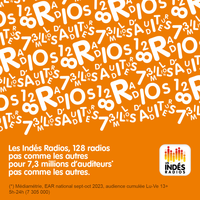 Chaque semaine plus de 17 millions de Français écoutent Les Indés Radios