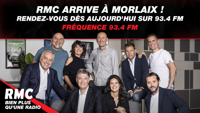 RMC est désormais diffusée à Morlaix sur 93.4 FM 