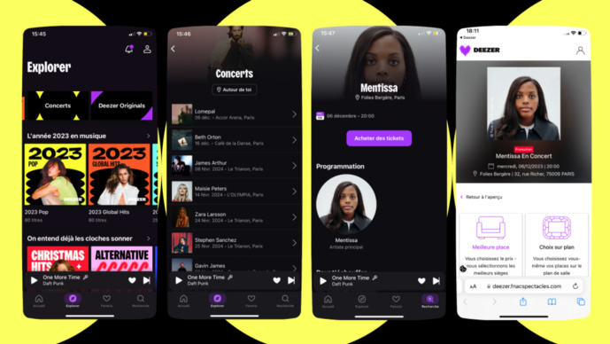 Deezer : un nouveau partenariat avec France Billet Deezer : un nouveau partenariat avec France Billet
