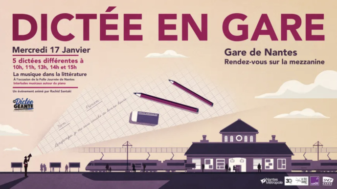 La dictée de France Culture s’invite en gare de Nantes La dictée de France Culture s’invite en gare de Nantes