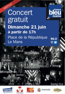 France Bleu Maine dévoile l’affiche de sa Fête de la Musique France Bleu Maine dévoile l’affiche de sa Fête de la Musique