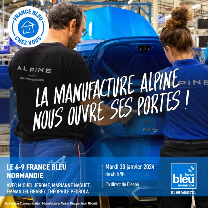 Le 6/9 de France Bleu Normandie en direct de la manufacture Alpine