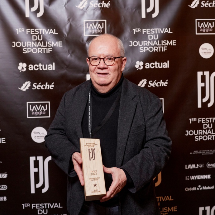 Jean Resseguie a remporté le prix de la "Grande voix du sport" © FJS