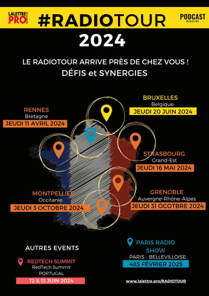Nouvelles villes et nouvelles dates pour le RadioTour 2024 Nouvelles villes et nouvelles dates pour le RadioTour 2024