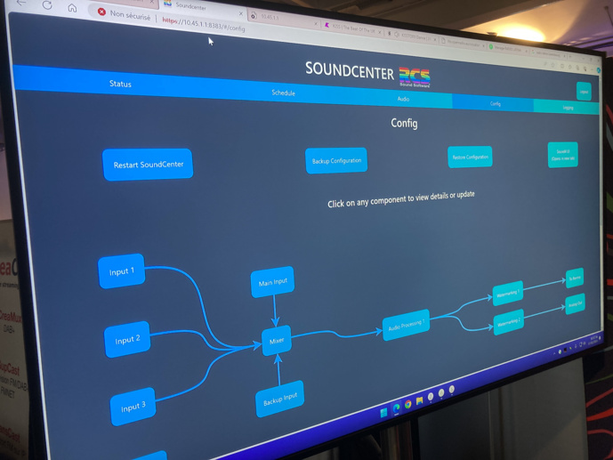 L'interface de SoundCenter de RCS L'interface de SoundCenter de RCS
