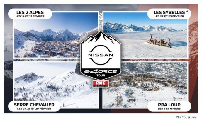 Nissan s'associe à RMC pour la tournée Nissan e-4Orce Tour