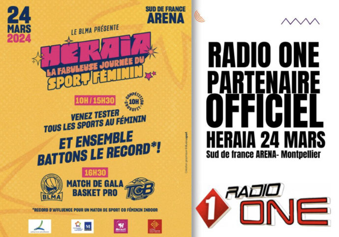 Radio One, partenaire d'Heraia à Montpellier Radio One, partenaire d'Heraia à Montpellier