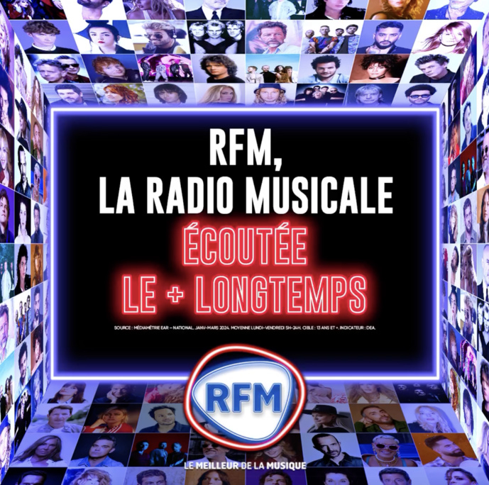 RFM, "la radio musicale écoutée le plus longtemps"
