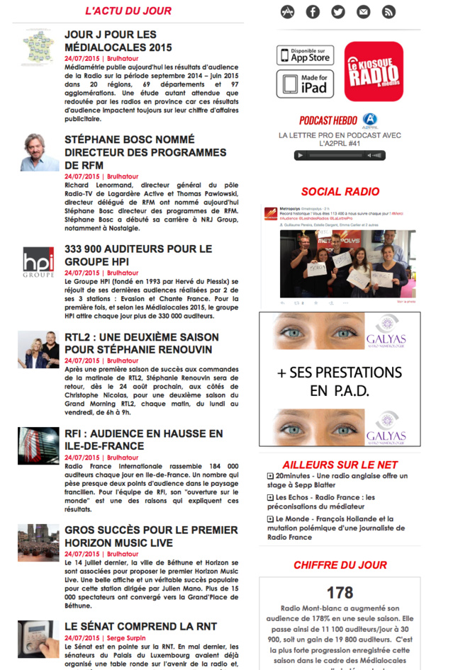 Tous les soirs, toute l'actualité de la radio Tous les soirs, toute l'actualité de la radio