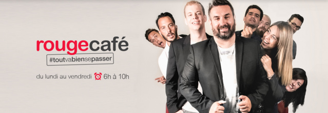Tous les jours entre 6h et 10h, Rouge FM propose son Morning "Rouge Café" (ici avec Philippe Martin) sur la FM Romande