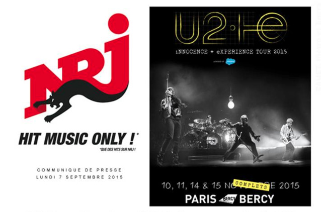 NRJ partenaire officiel des concerts de U2 en France