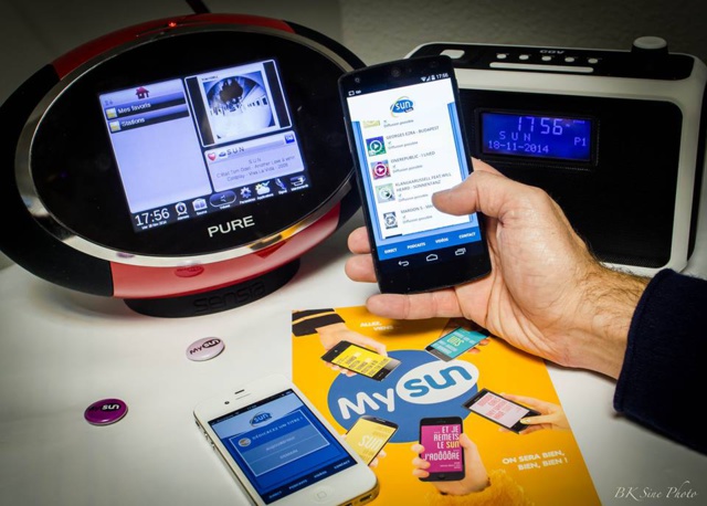 Grâce à son application MySun, Sun permet à ses auditeurs de prendre le contrôle de la radio et d'accéder à la discothèque de la radio, qui compte 200 000 titres Grâce à son application MySun, Sun permet à ses auditeurs de prendre le contrôle de la radio et d'accéder à la discothèque de la radio, qui compte 200 000 titres