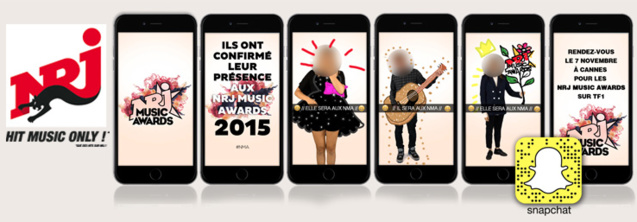 NRJ Music Awards : NRJ choisit Snapchat