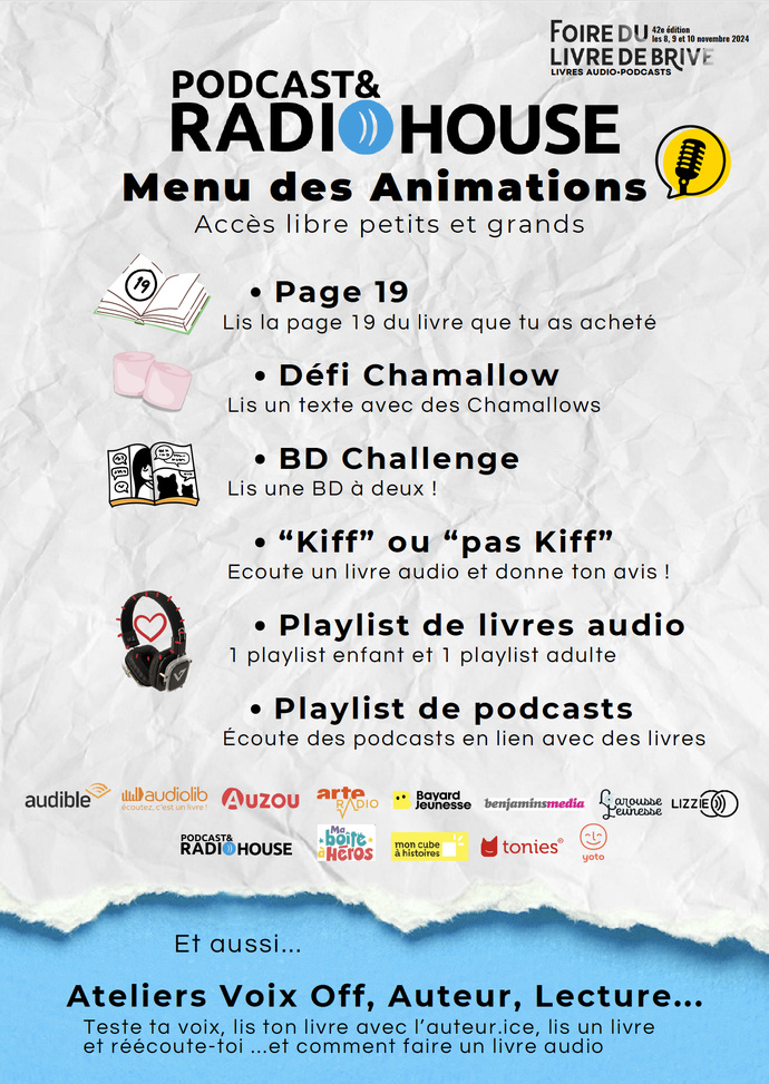 Des livres audio et des podcasts à la Foire du livre à Brive Des livres audio et des podcasts à la Foire du livre à Brive