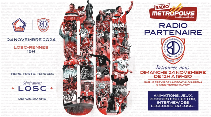 Metropolys s’associe au LOSC pour célébrer ses 80 ans Metropolys s’associe au LOSC pour célébrer ses 80 ans